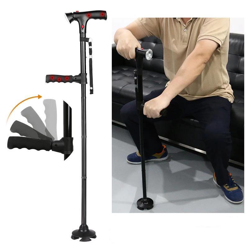 MultiCane – Bengala Super Multifuncional com 4 Pés – Equilíbrio e Conforto em Cada Passo